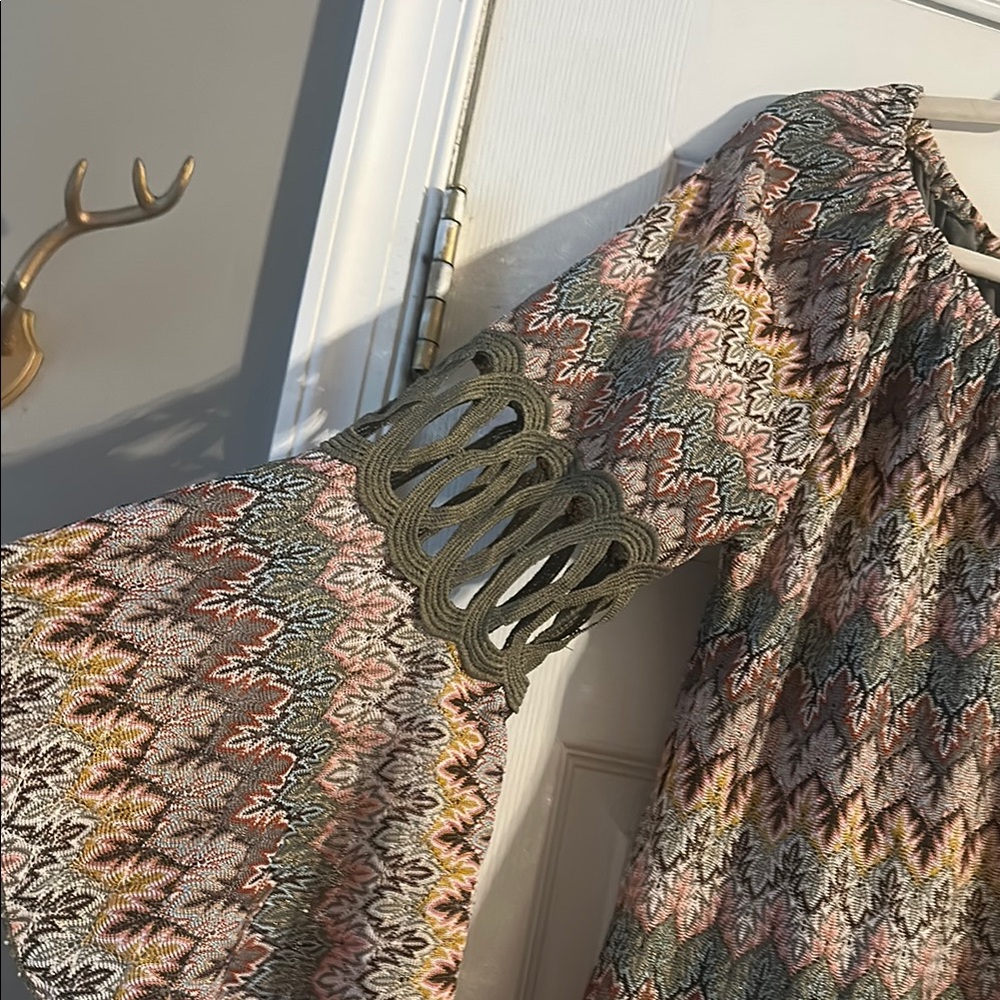 Boho Chic Multicolor Patterned Blouse - image 3